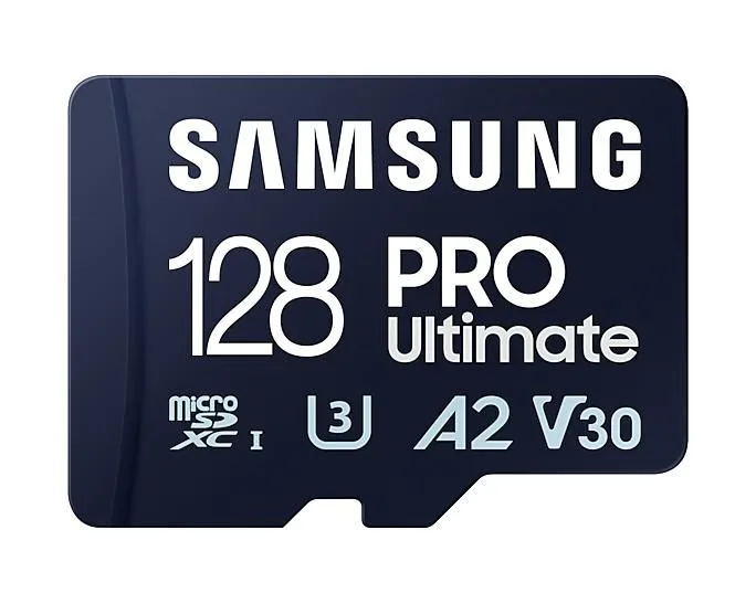 Micro Secure Digital SDXC 128 GB Samsung PRO Ultimate, 200/130 MB/sek, Class 10, UHS-I V30, U3, A2