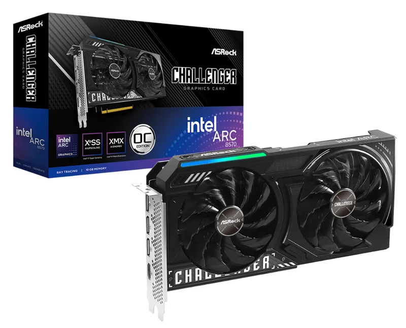 ASRock Challenger Intel Arc B570 10 GB OC grafikkort