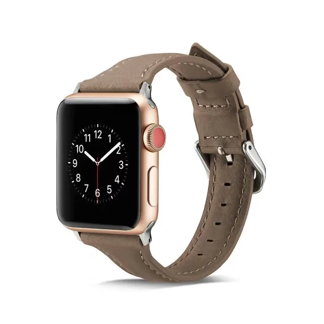 SKALO Smalt Läderarmband Apple Watch Series 4-6 44mm
