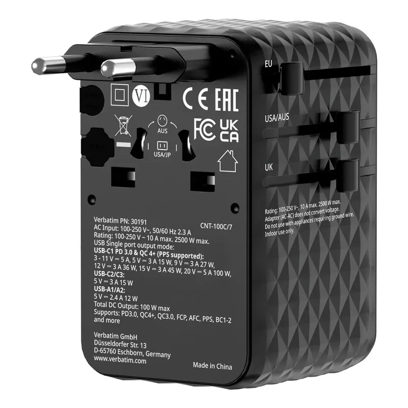 Verbatim 30191 Reseadapter Charge ’n’ Travel