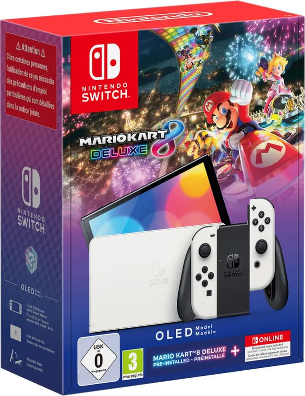 Nintendo Switch OLED-spelkonsol med Mario Kart 8