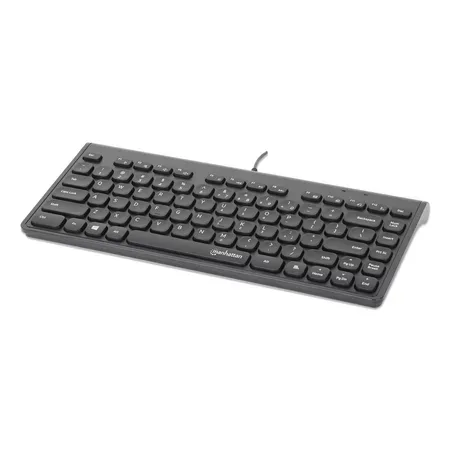 MANHATTAN Slim USB-minitangentbord 1,5 m kabel, svart