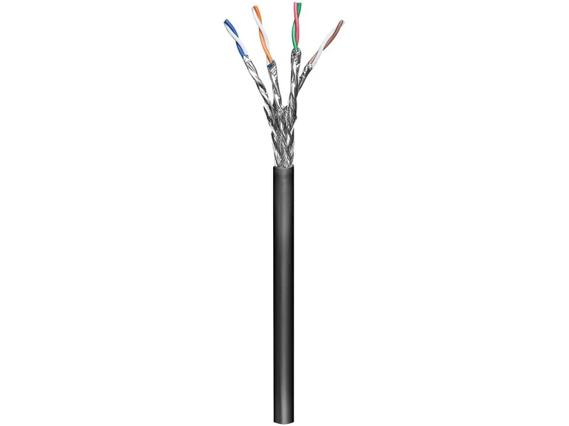 Goobay 57197, 100 m, Cat6, S/FTP (S-STP), Svart
