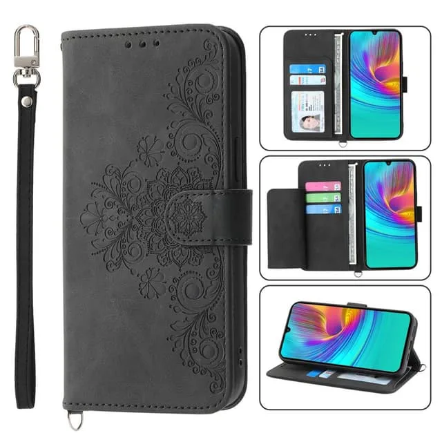 Till Samsung Galaxy A16 5G / A16 4G Fodral med Blommönster Plånboksfodral