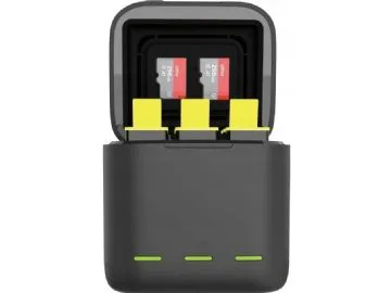Telesin trekanalig boxladdare för GoPro Hero 9 / Hero 10 + 2 batterier (GP-BNC-901-B)