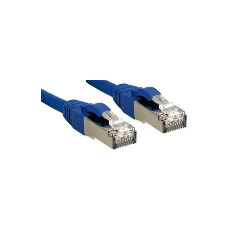 LINDY 45643 RJ45 Nätverkkabel, Patchkabel CAT 6 S/STP 2.00 m Blå Skärmad 1 st