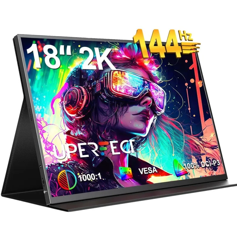 Bärbar spelskärm 18 tum 2K 144 Hz