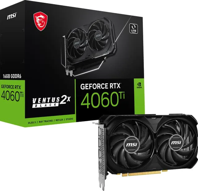 MSI GeForce RTX 4060 Ti VENTUS 2X BLACK OC 8 GB GDDR6