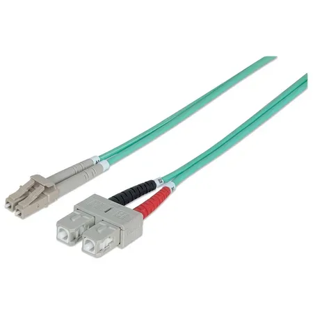 Intellinet 750165 InfiniBand- och fiberoptisk kabel, 3 m, LC SC, turkos