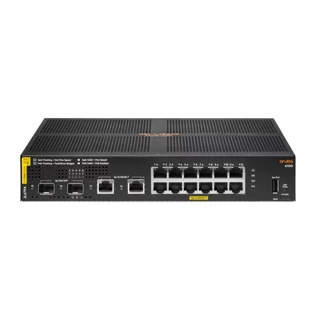 HPE Aruba Networking CX 6100 12G Class4 PoE 2G/2SFP+ 139W switch
