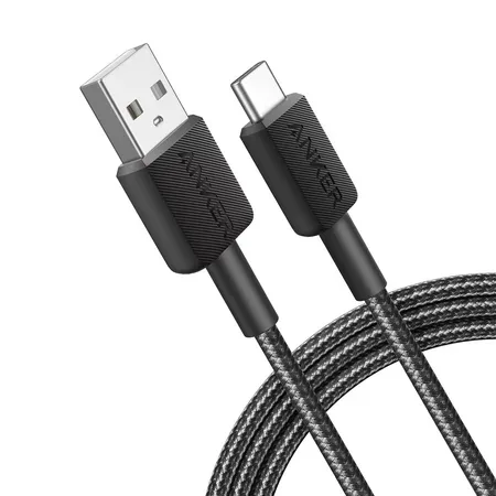 Anker 322 USB-A till USB-C-kabel, nylon, 1,8 m, svart