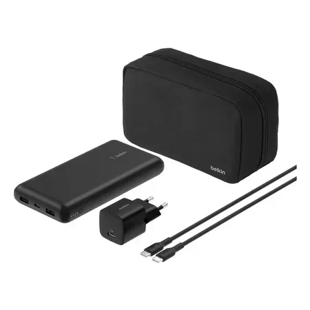 Belkin 20k powerbank + 25W EU-laddare + 1 m USB-C-kabel, paket