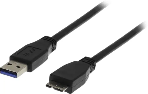 DELTACO USB 3.0-kabel, USB-A hane till micro-B hane, 0,5 m