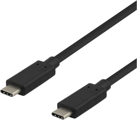 DELTACO USB 3.1-kabel C-C Svart 25 cm