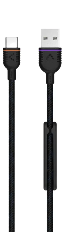 Unisynk USB-A till USB-C-kabel, 1,2 m, svart
