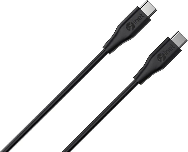 Inet brand Inet USB-kabel USB-C till USB-C, 1 m, svart