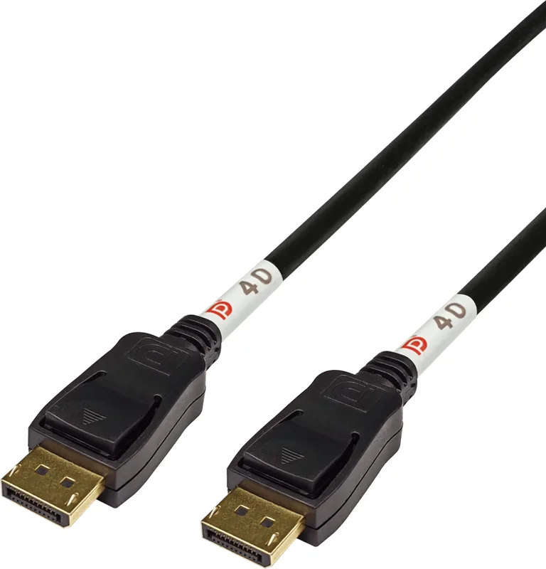 Deltaco DisplayPort 2.1-kabel, 8K, 0,5 m, svart