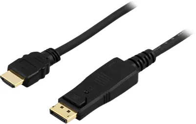 DELTACO DisplayPort till HDMI ha-ha Svart 1m