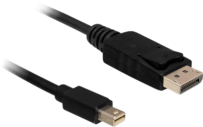 Delock DisplayPort 1.2 till Mini DisplayPort-kabel, 3 m, svart