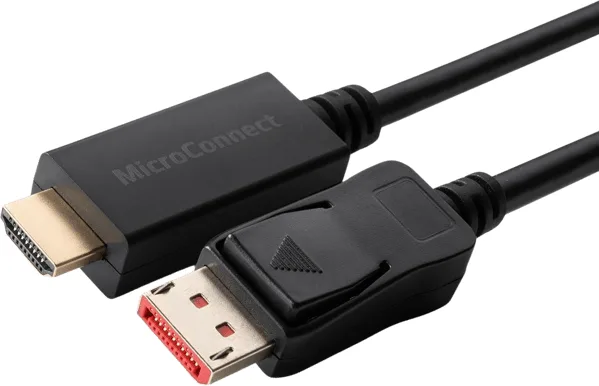 MicroConnect DisplayPort 1.4 till HDMI 2.0-kabel, svart