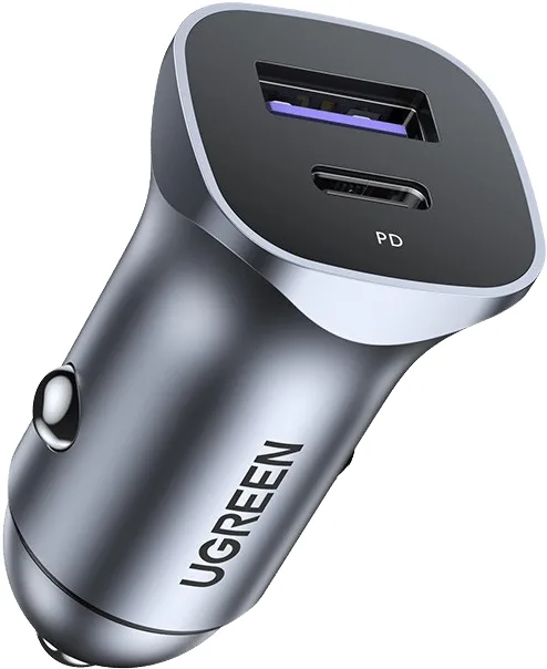 UGREEN Billaddare 2 portar USB-C & USB-A