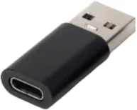 Microconnect adapter USB-A till USB-C, svart