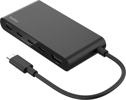 Belkin USB-C-hub med 5 portar och 4K HDMI, svart