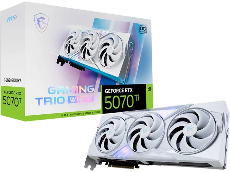 MSI GeForce RTX 5070 Ti Gaming Trio OC White