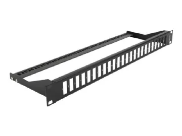 Delock - Patchpanel (blank) - rackmonterbar - svart