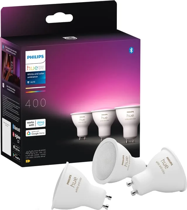 Philips Hue WCA LED-lampa 4.2W, GU10 (3-pack)