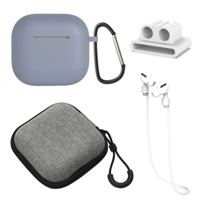 MTK 5-delars tillbehörskit för AirPods 4 med fodral och halsrem