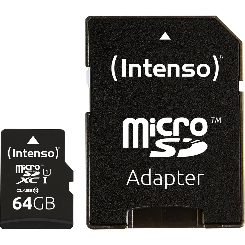 Intenso microSDHC-minneskort 16 GB, Class 4, med SD-adapter
