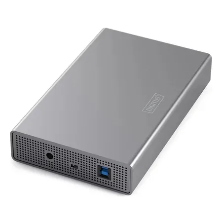 Digitus DA-71106-1 hårddiskkabinett 2,5/3,5 tum, USB 3.2, aluminium
