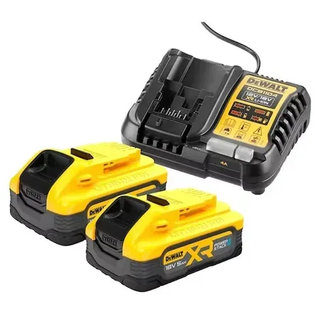 DeWALT batterisats 2 x 18V/5Ah PS med DCB1104 laddare