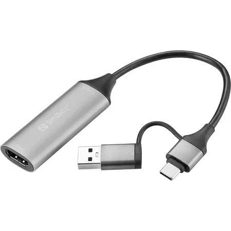 Sandberg HDMI-capture-kabel till USB-C/A
