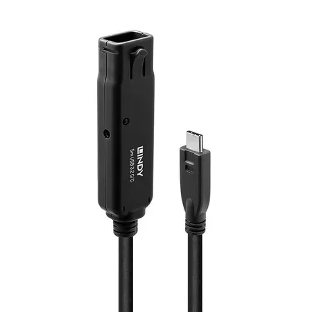 Lindy USB 3.2 10 Gbit/s C/C aktiv förlängningskabel Pro 5 m