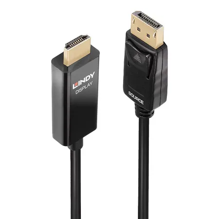 Lindy 40925 DisplayPort till HDMI-videokabel, 1 m, svart