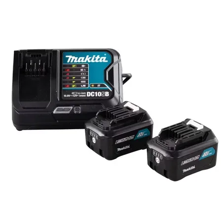 Makita 191L68-0 BL1041B+DC10SB Verktygsbatteri och laddare 12 V 4.0 Ah Li-Ion