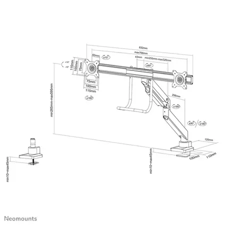 NeoMounts NM-D775DX monteringssæt