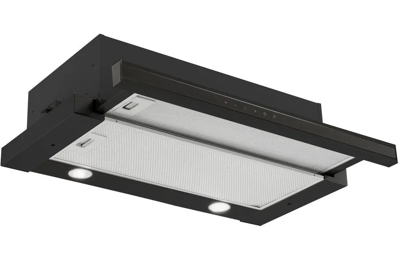 Silverline utdragsfläkt, 80 cm, svart