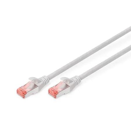 Digitus DK-1644-030 RJ45 Nätverkkabel, Patchkabel CAT 6 S/FTP 3.00 m Grå Halogenfri, Borrade par, med låsskydd, Flamskyddsmedel 1 st
