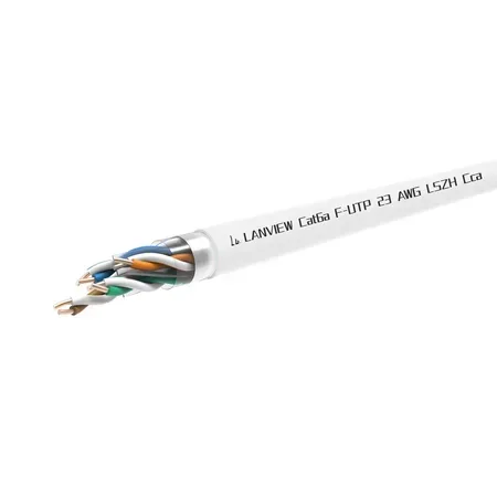 Lanview Cat6a F-UTP 4x2xAWG23 LSZH kabel, 305 m, vit