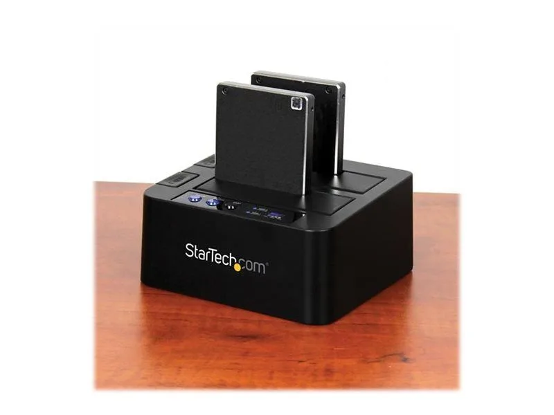 StarTech.com Standalone Hard Drive Duplicator, Dual Bay HDDSSD ClonerCopier, USB 3.1 (10 Gbps) to SATA III (6Gbps) HDDSSD Docking Station, Hard Dis...