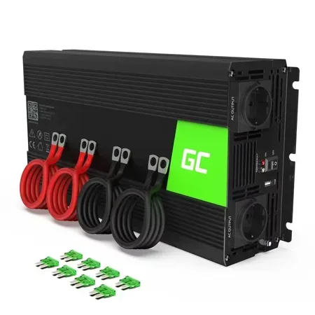 Green Cell INV12 växelriktare 12 V till 230 V, 3000 W