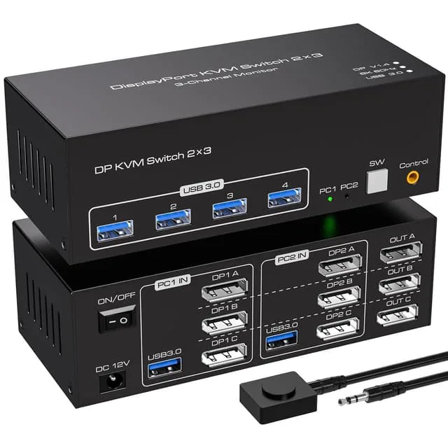 NÖRDIC DisplayPort 1.4 KVM-switch