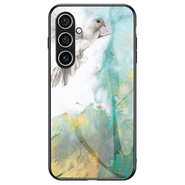 Skalo Samsung S25 Marmor Härdat Glas TPU Skal