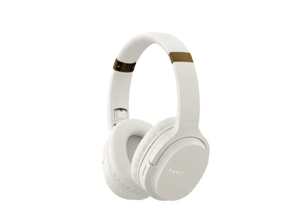 Havit 6939119022976, Kabel & Trådlös, Musik/vardag, 187 g, Hörlurar, Guld, Vit