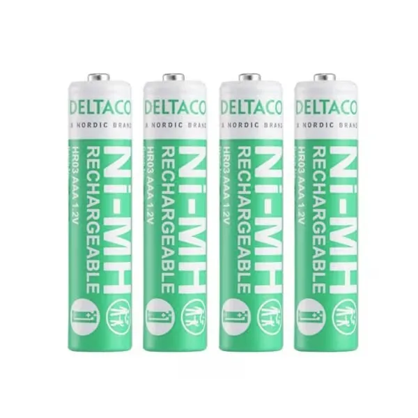 DELTACO Ultimate Ni-Mh uppladdningsbar AAA 750mAh 4-pack