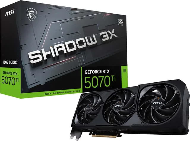 MSI GeForce RTX 5070 Ti 16G SHADOW 3X OC grafikkort