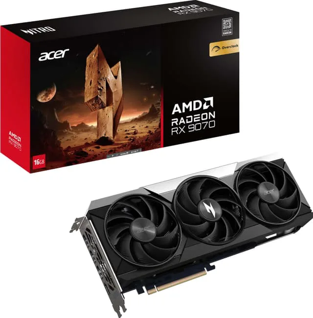 Acer Nitro Radeon RX 9070 OC Grafikkort